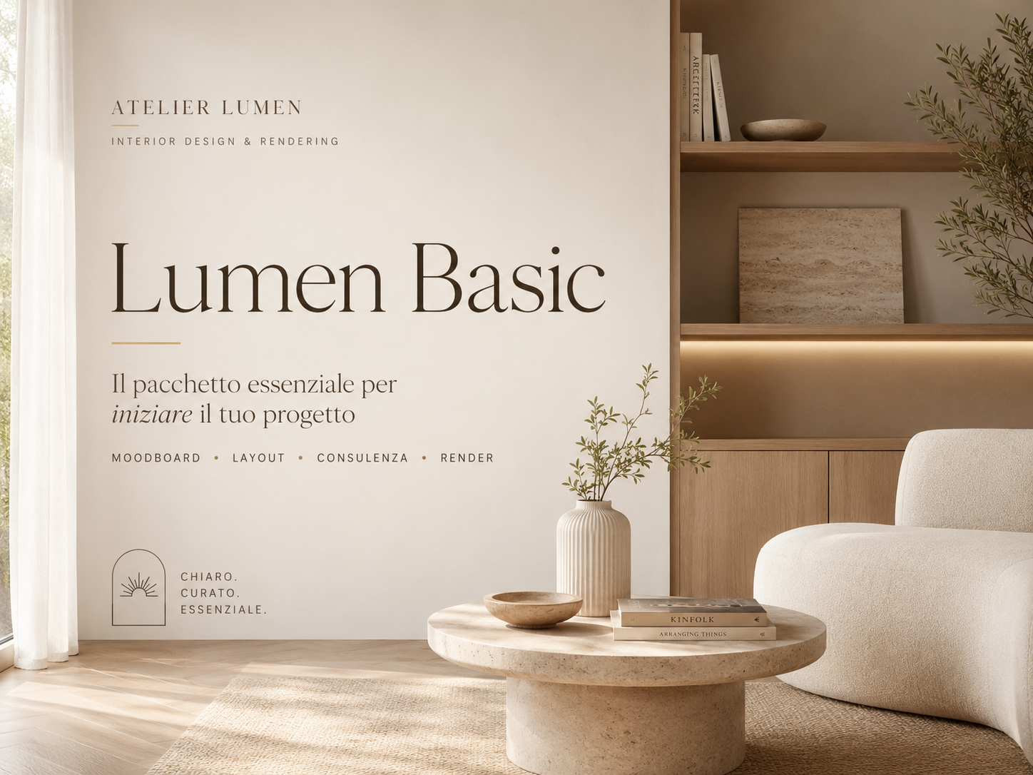 Lumen Basic – Consulenza d’interni per 1/2 ambienti