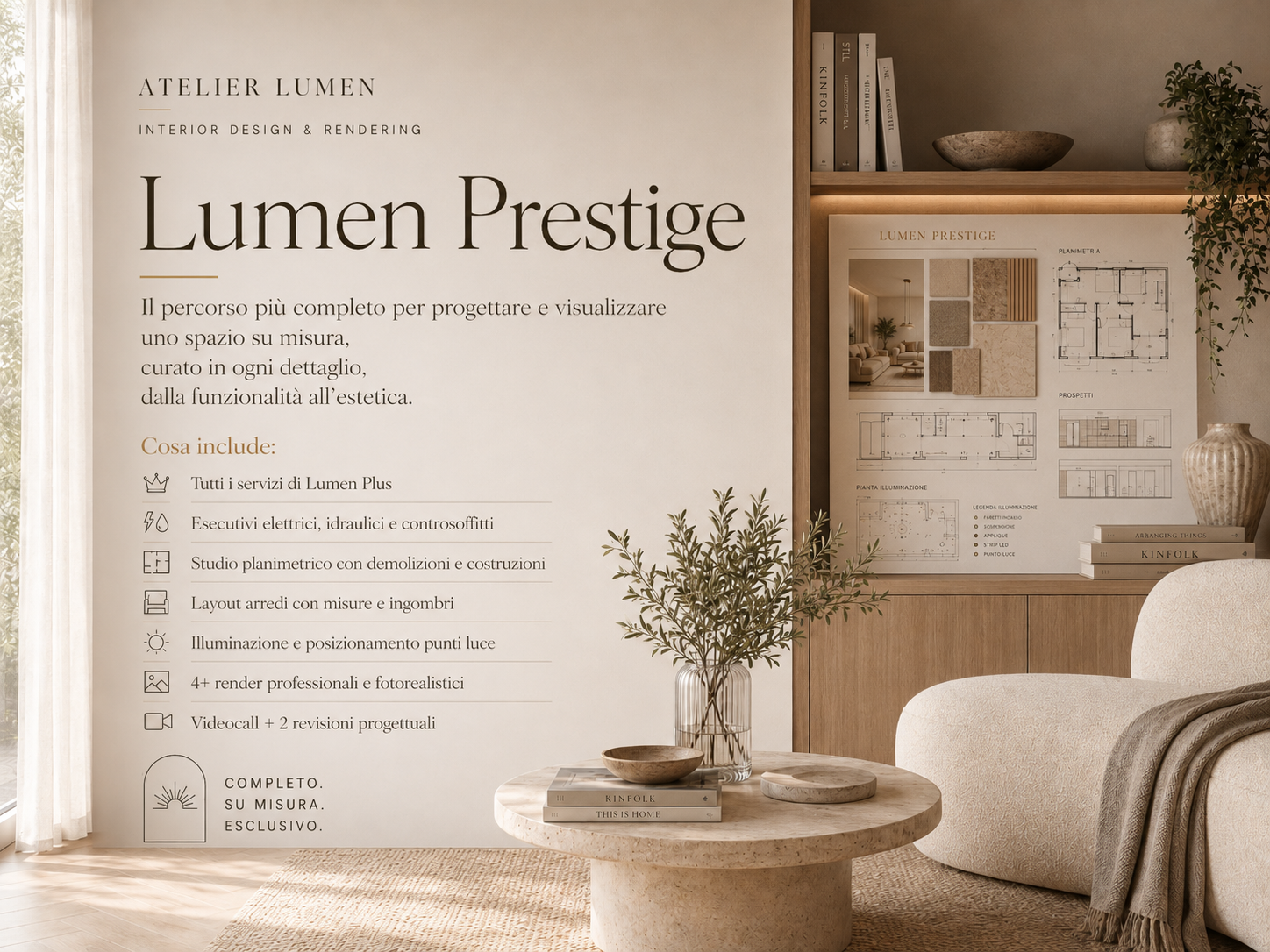 Lumen Prestige – Progetto completo con render ed esecutivi
